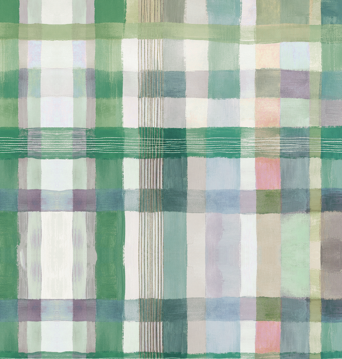 Kelly green plaid wallpaper