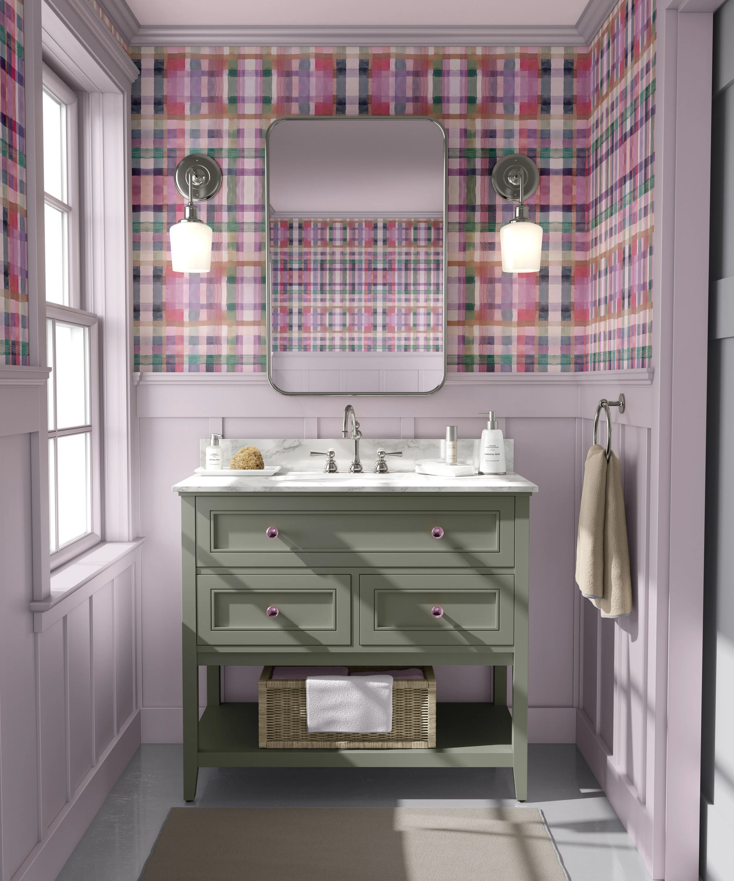 watermelon-bathroom-plaid-wallpaper.jpg