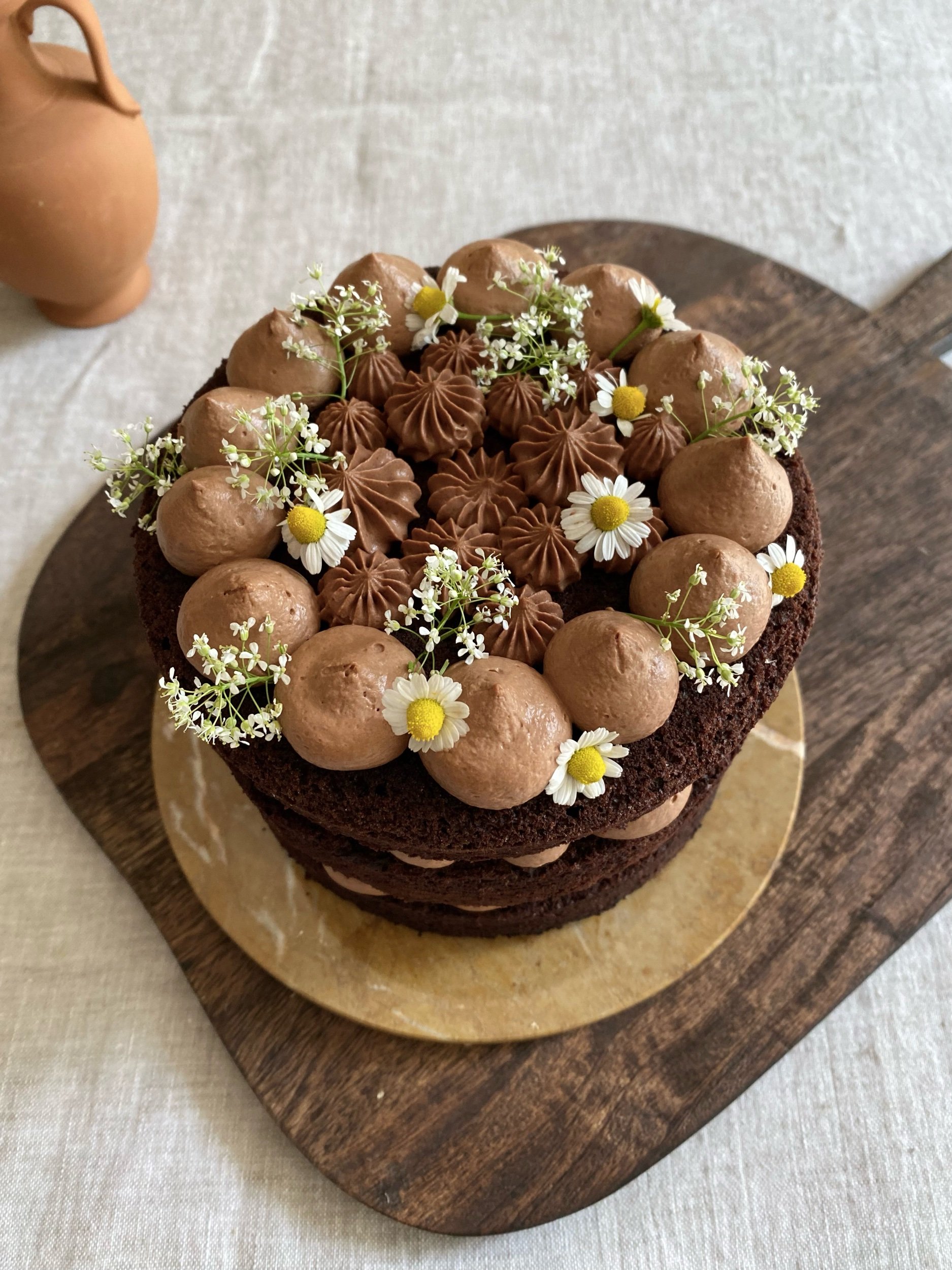 CHOCOLATE FUDGE SPRING CAKE 