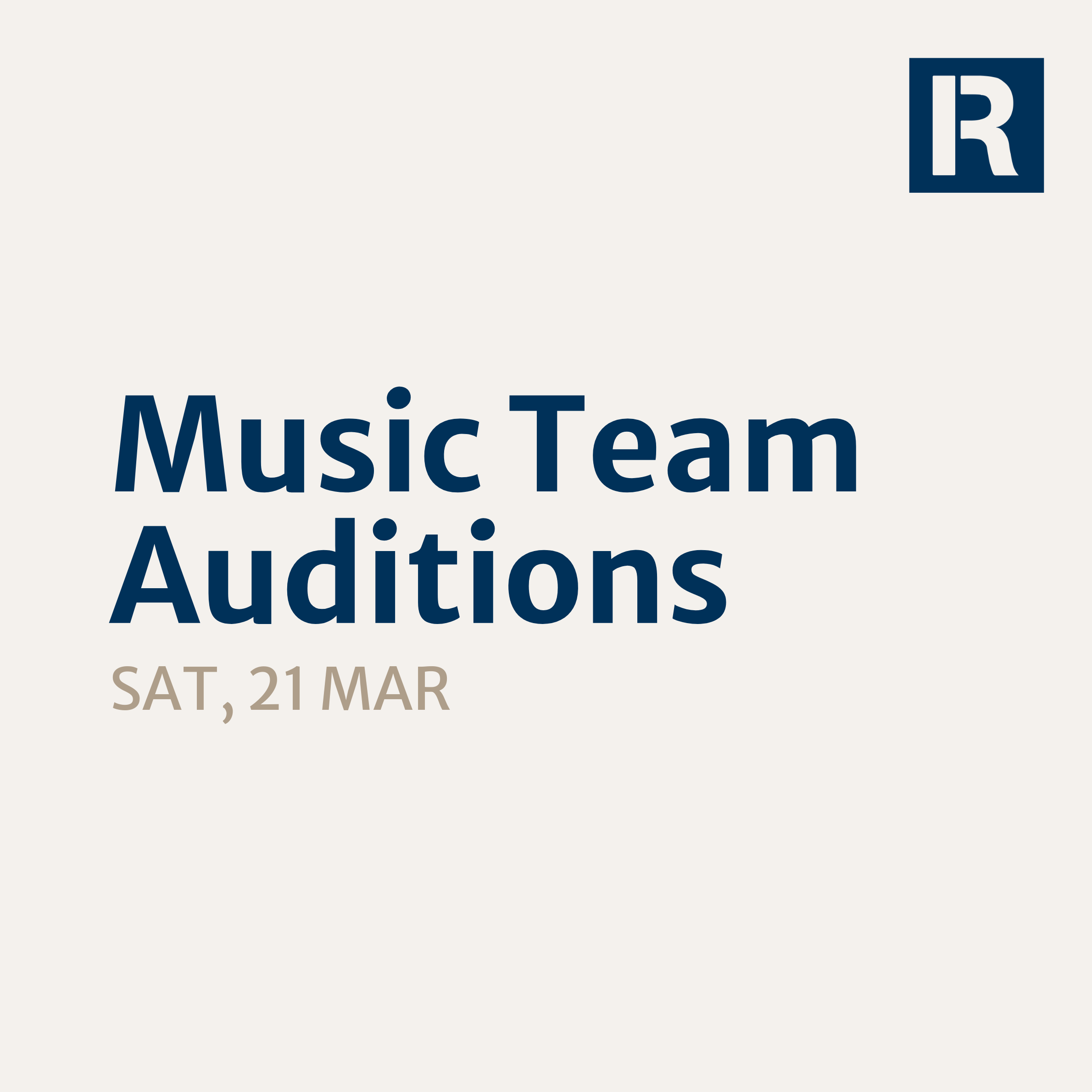 Music Team Auditions