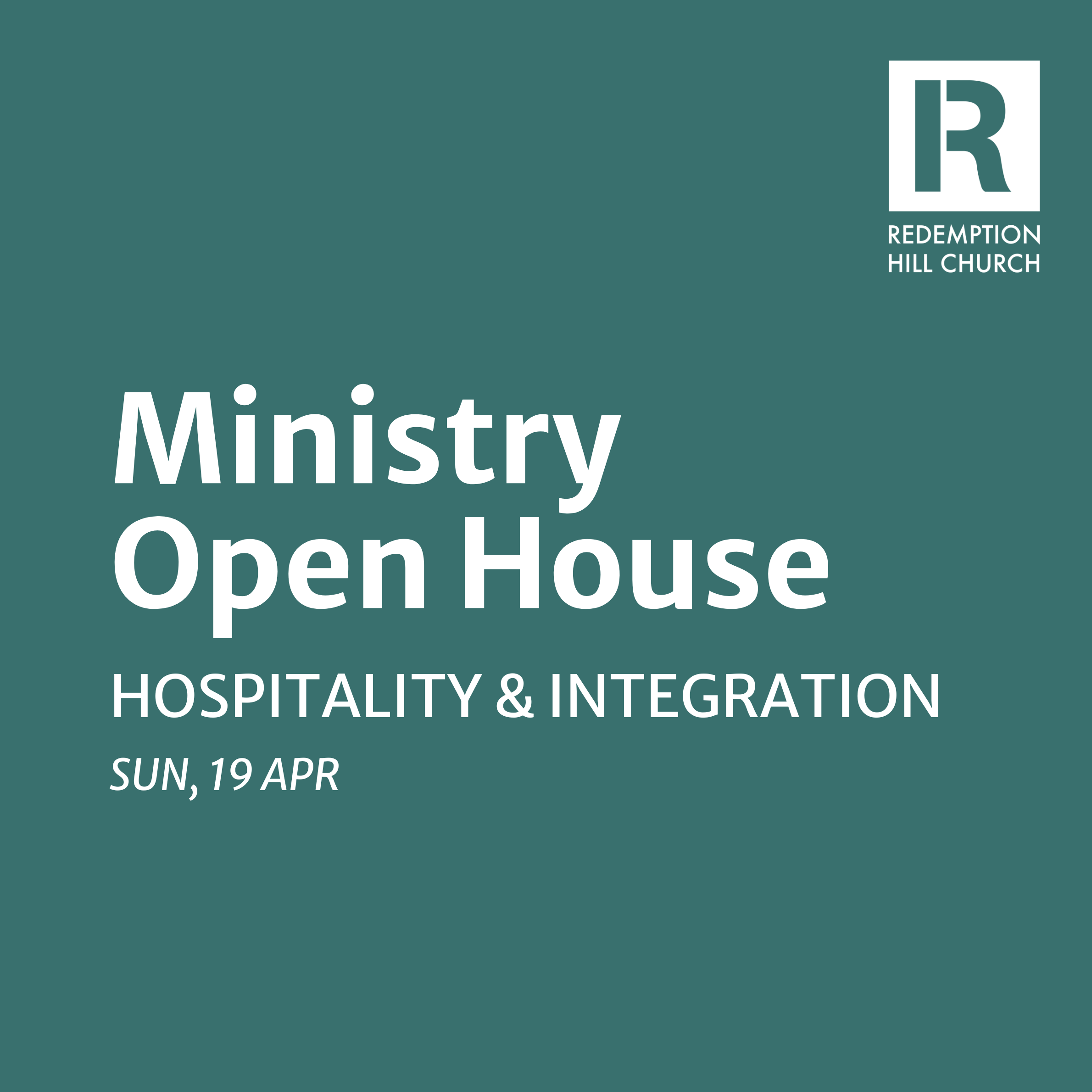 Ministry Open House: Hospitality &amp; Integration