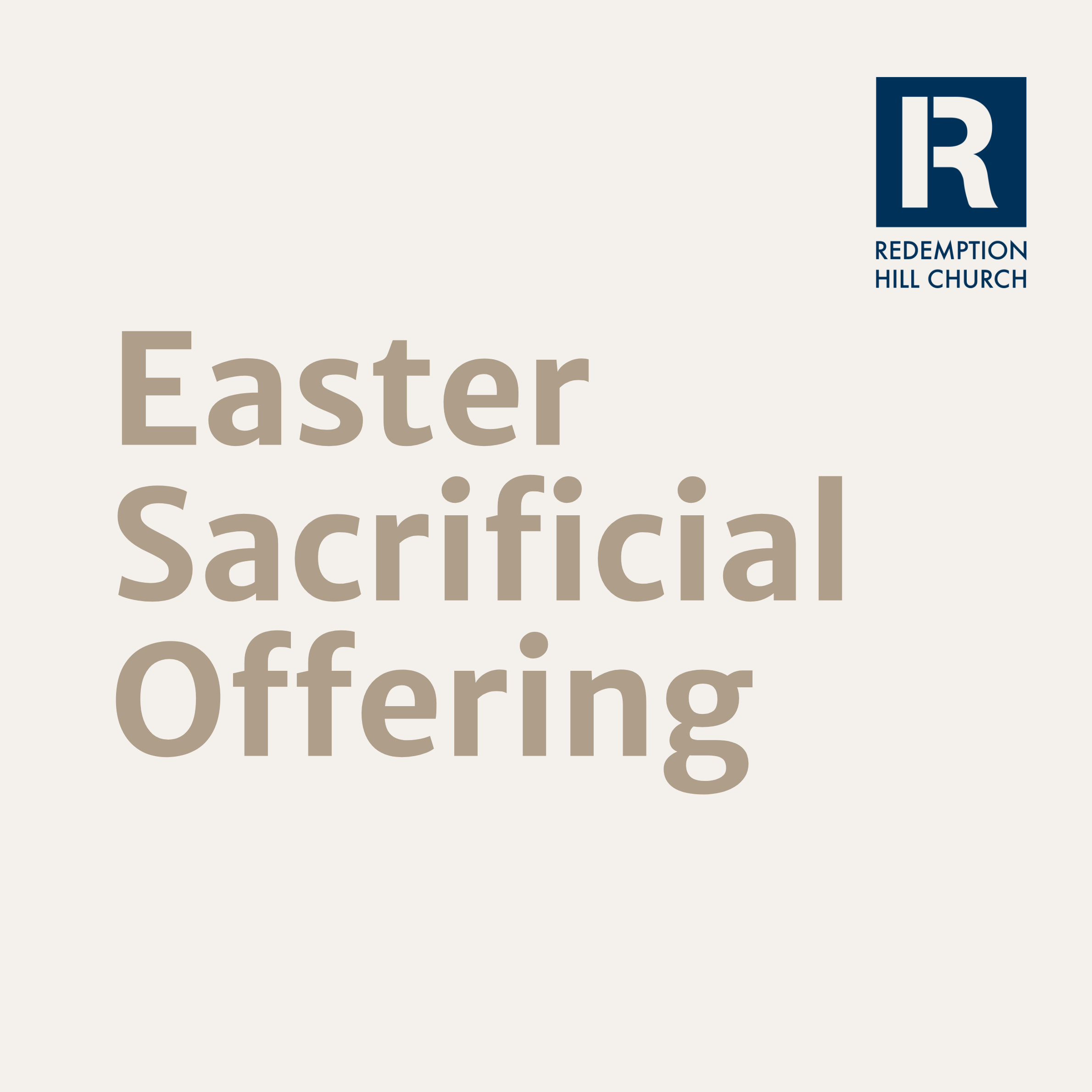 Easter Sacrificial Offering (ESO)