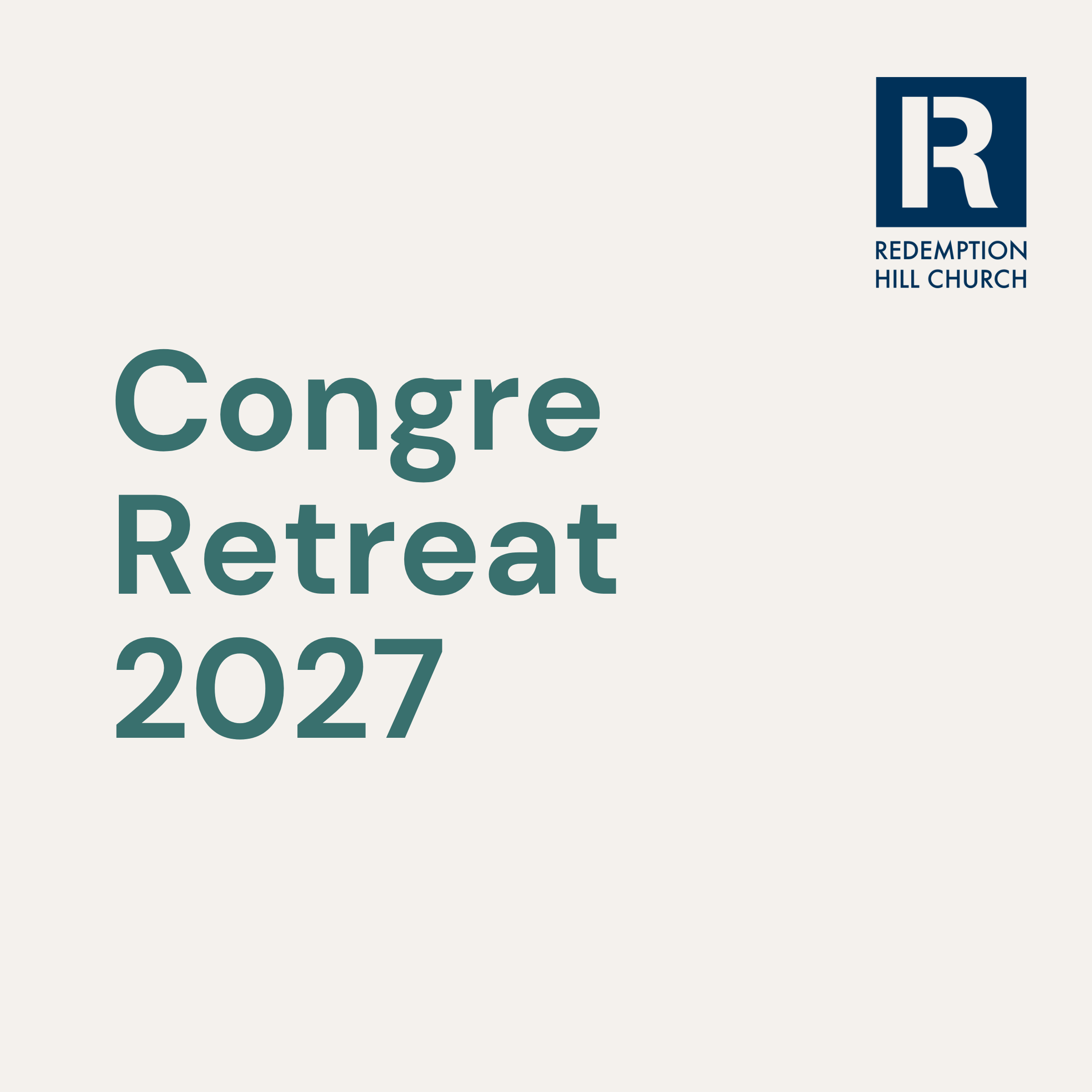 Save the Dates: 2027 Congre Retreats