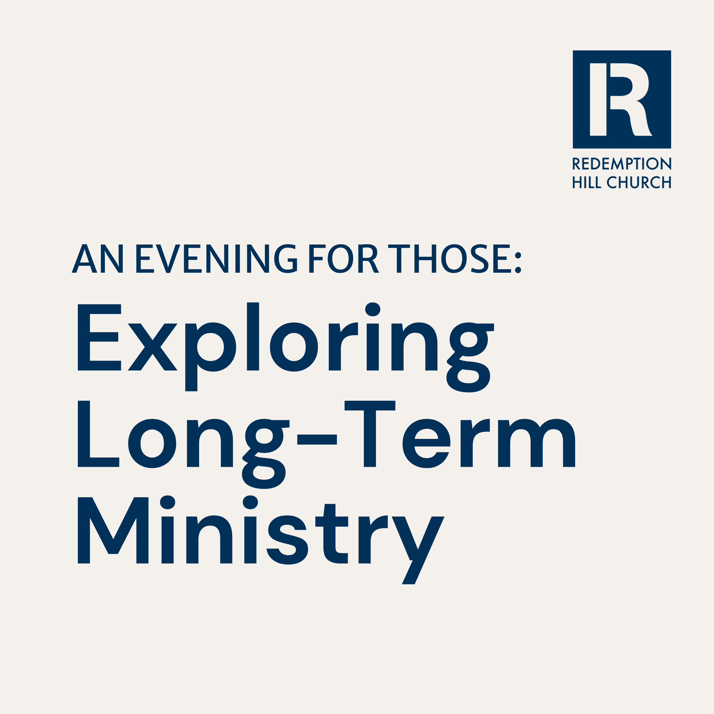 An Evening for Those Exploring Full-Time Ministry