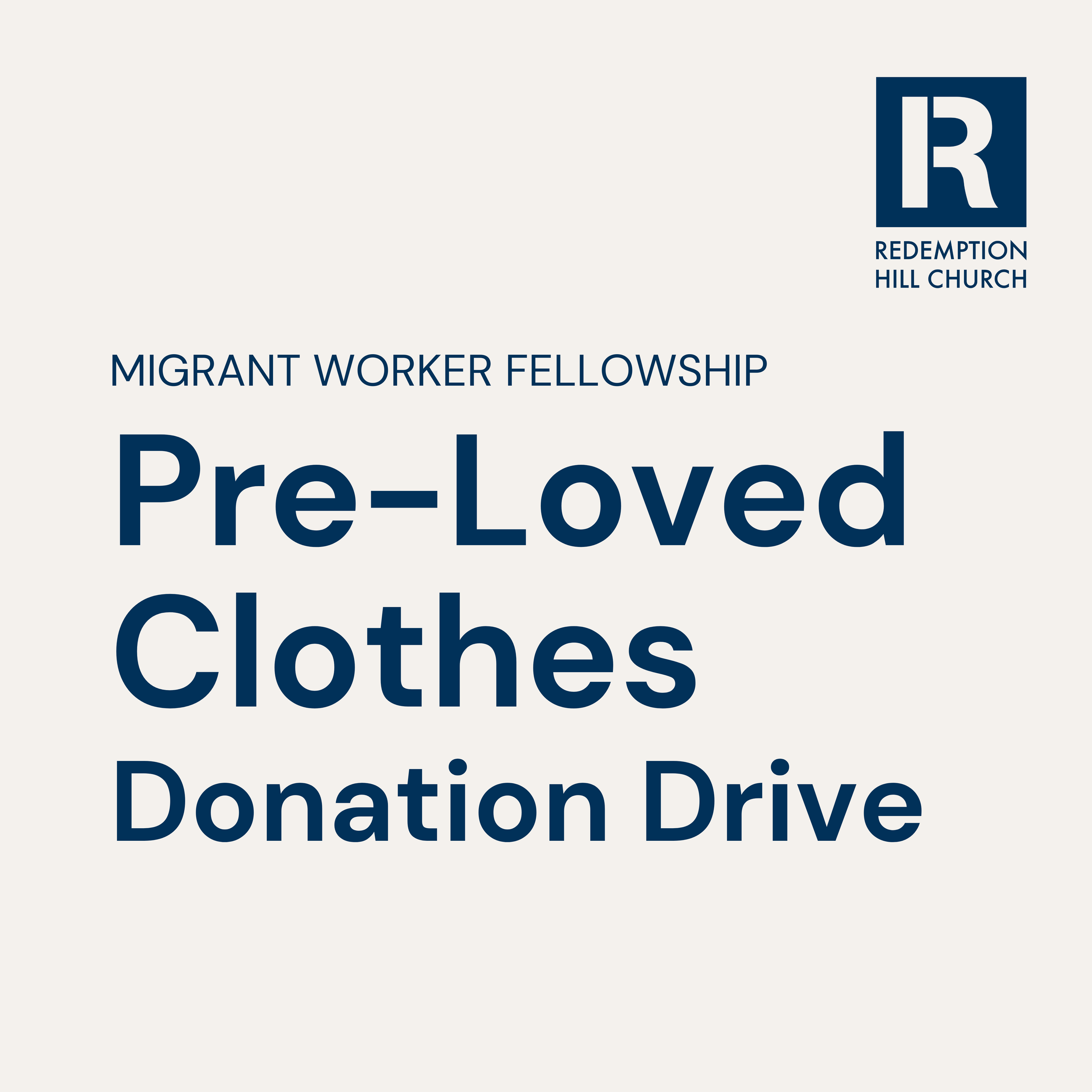 Migrant Worker Pre-Loved Clothes Donation Drive