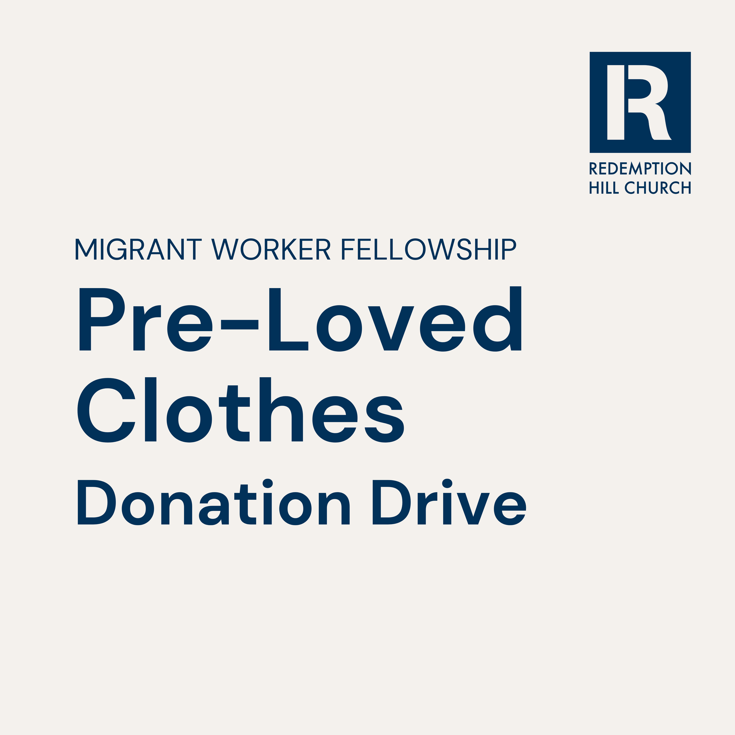 Pre-Loved Clothes Donation Drive