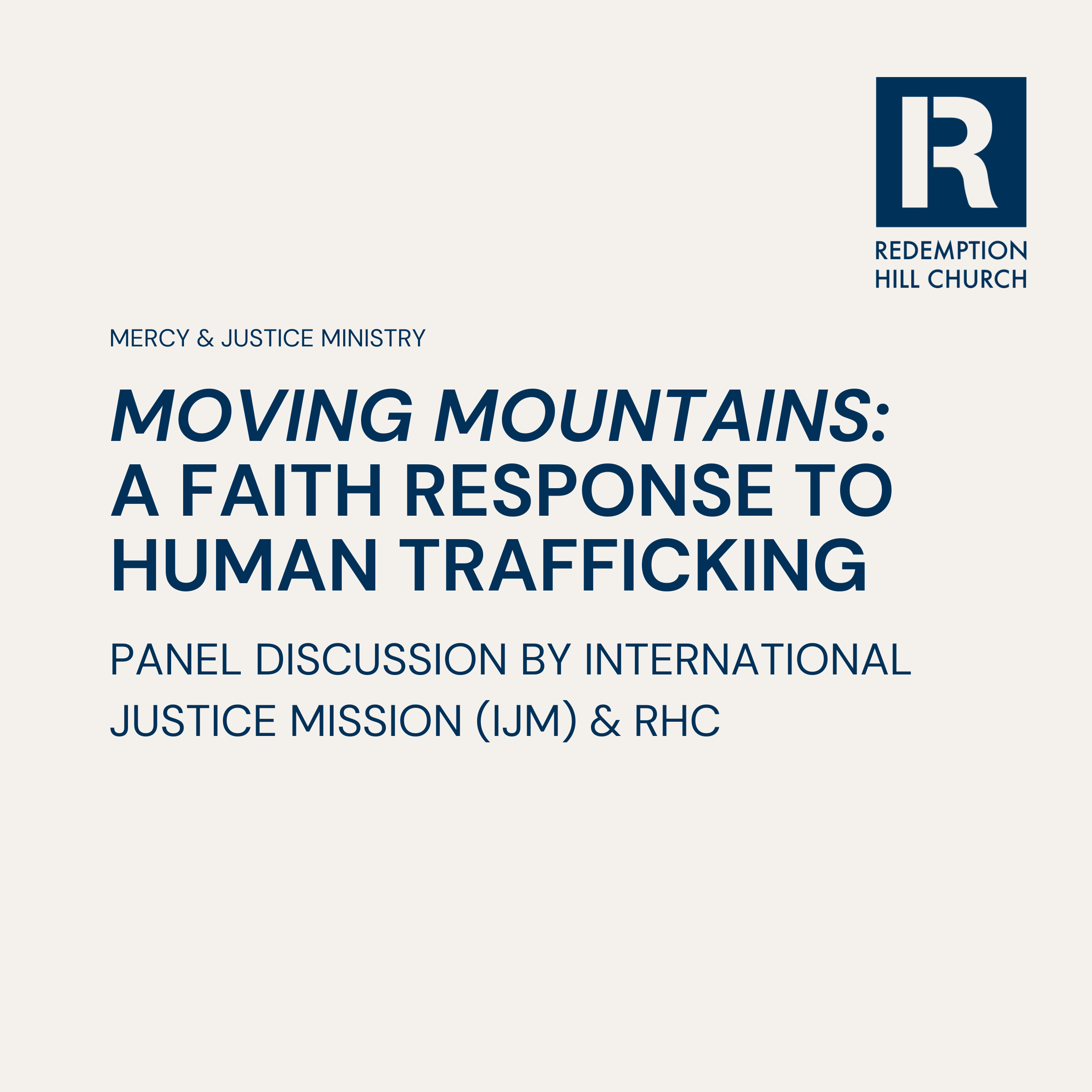 Moving Mountains: A Faith Response to Human Trafficking