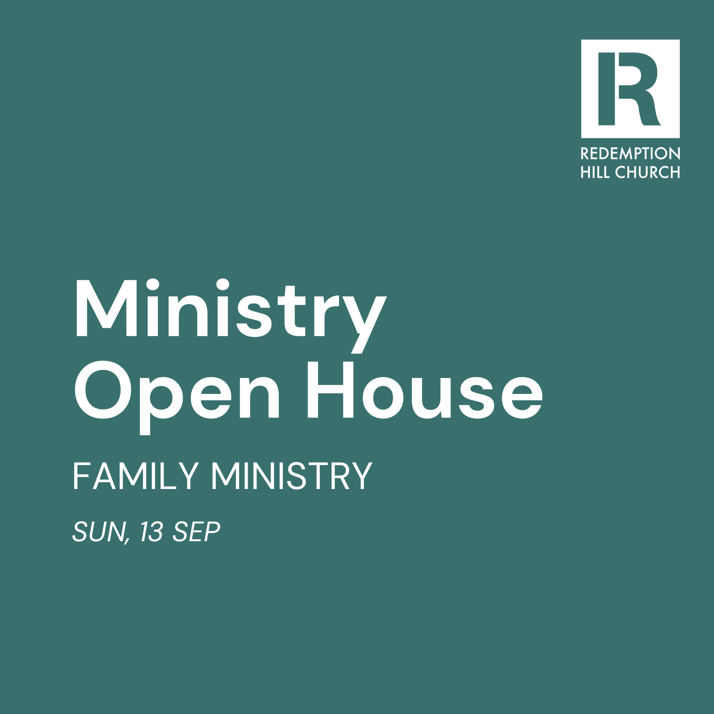 Ministry Open House: Family Ministry
