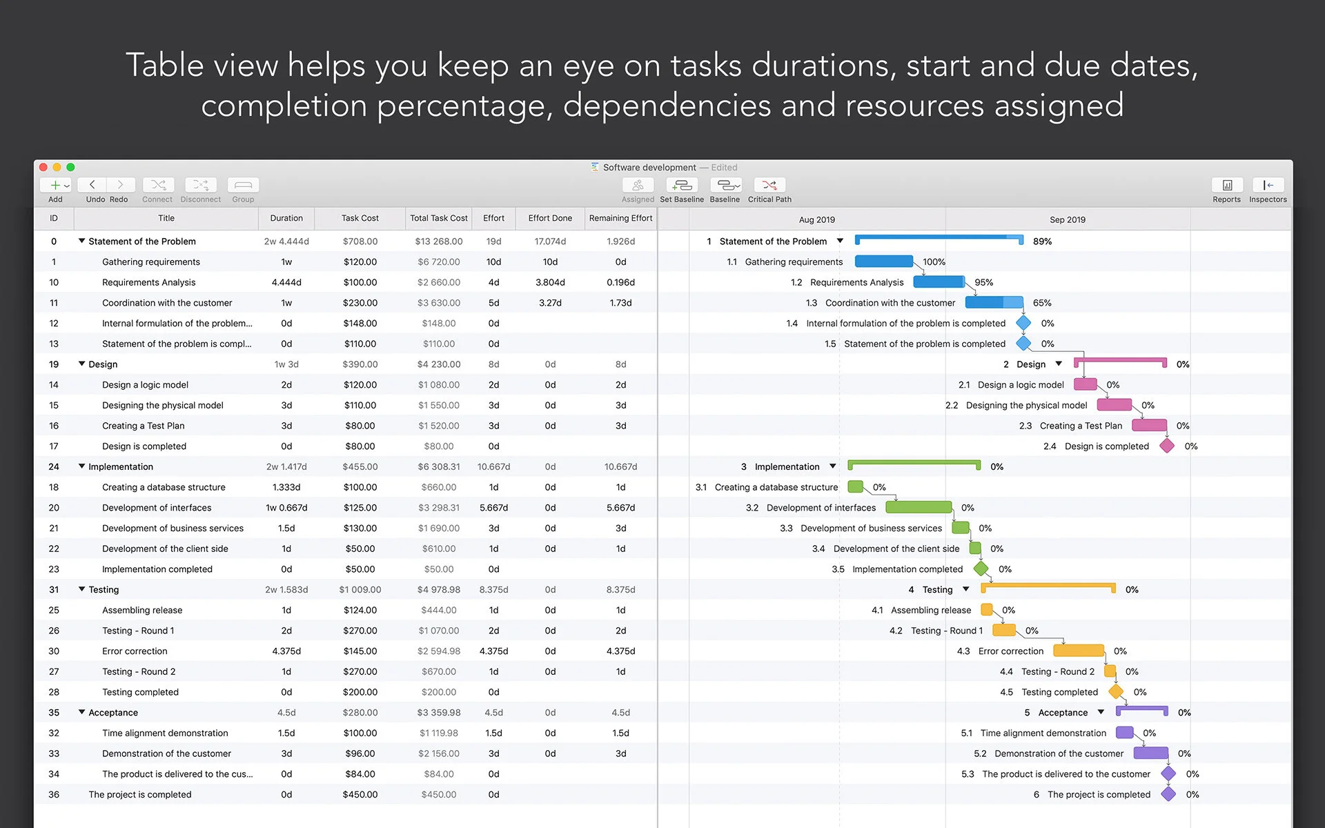 Project Office Gantt Chart