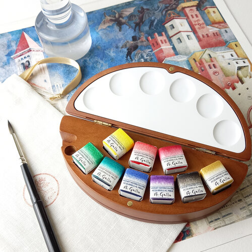 Mixing Palette - Handmade Watercolor set — A. Gallo Colors - Acquerelli  Artigianali