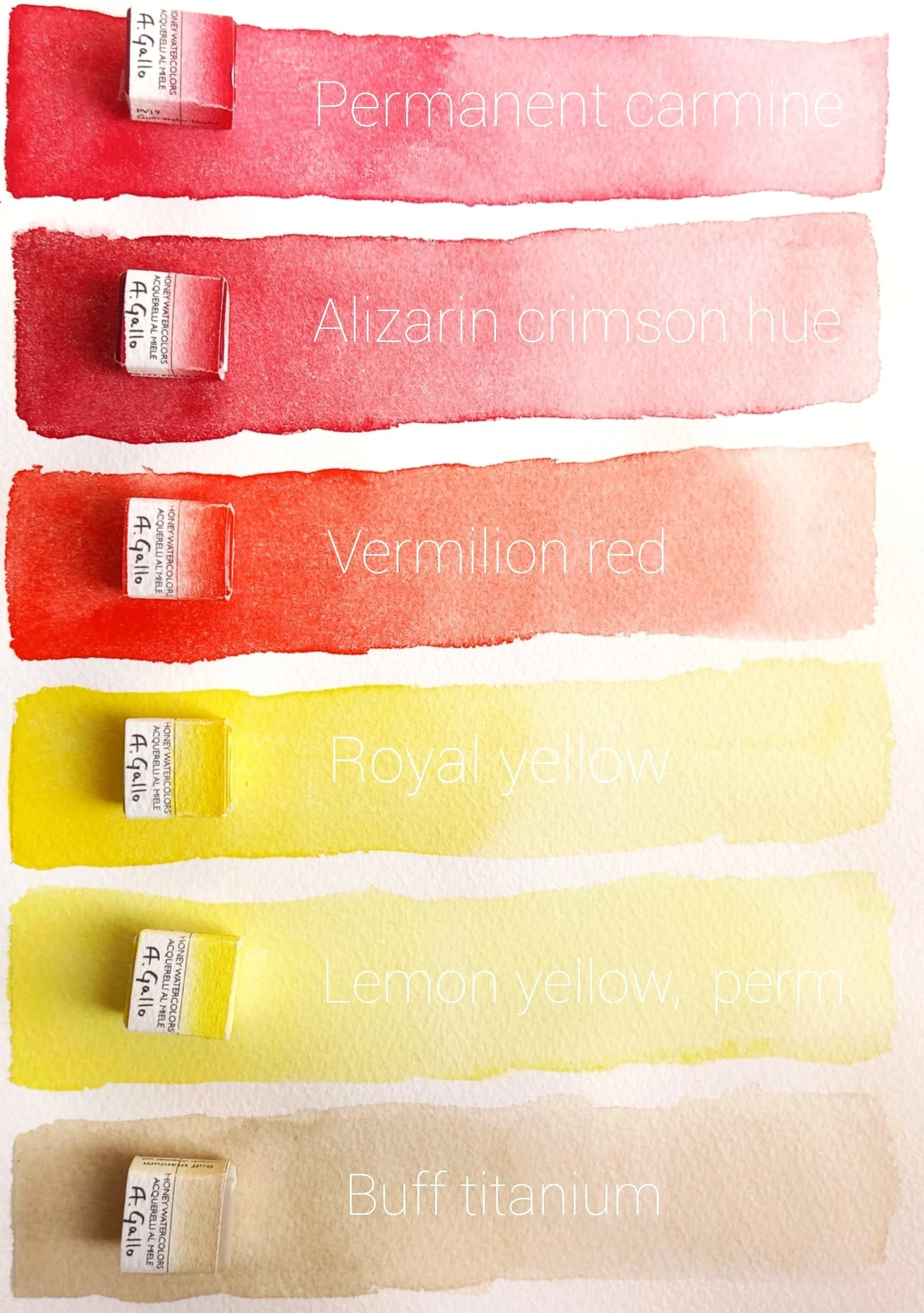 Mixing Palette Handmade Watercolor set — A. Gallo Colors Acquerelli