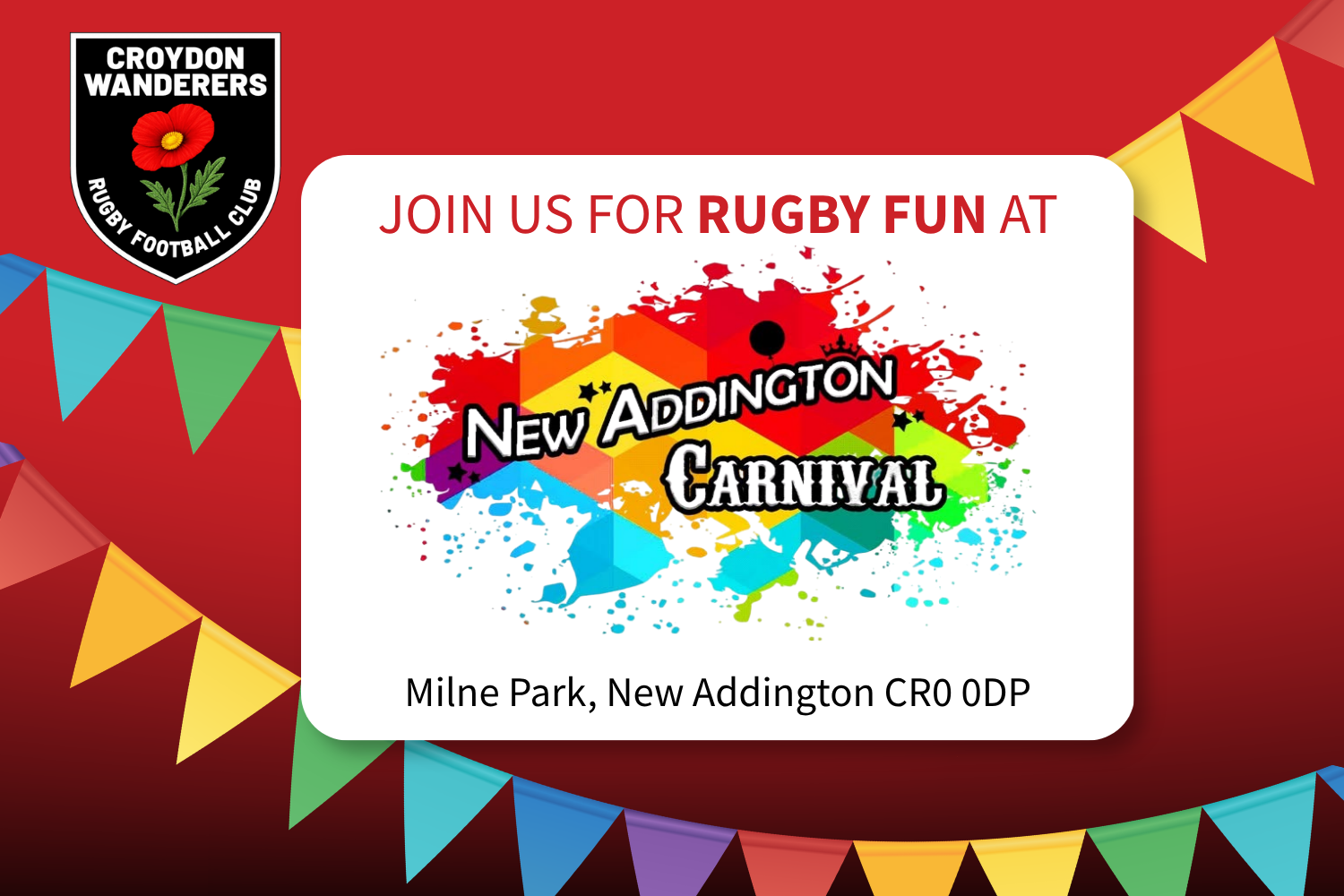 join us for rugby fun at New Addington Carnival