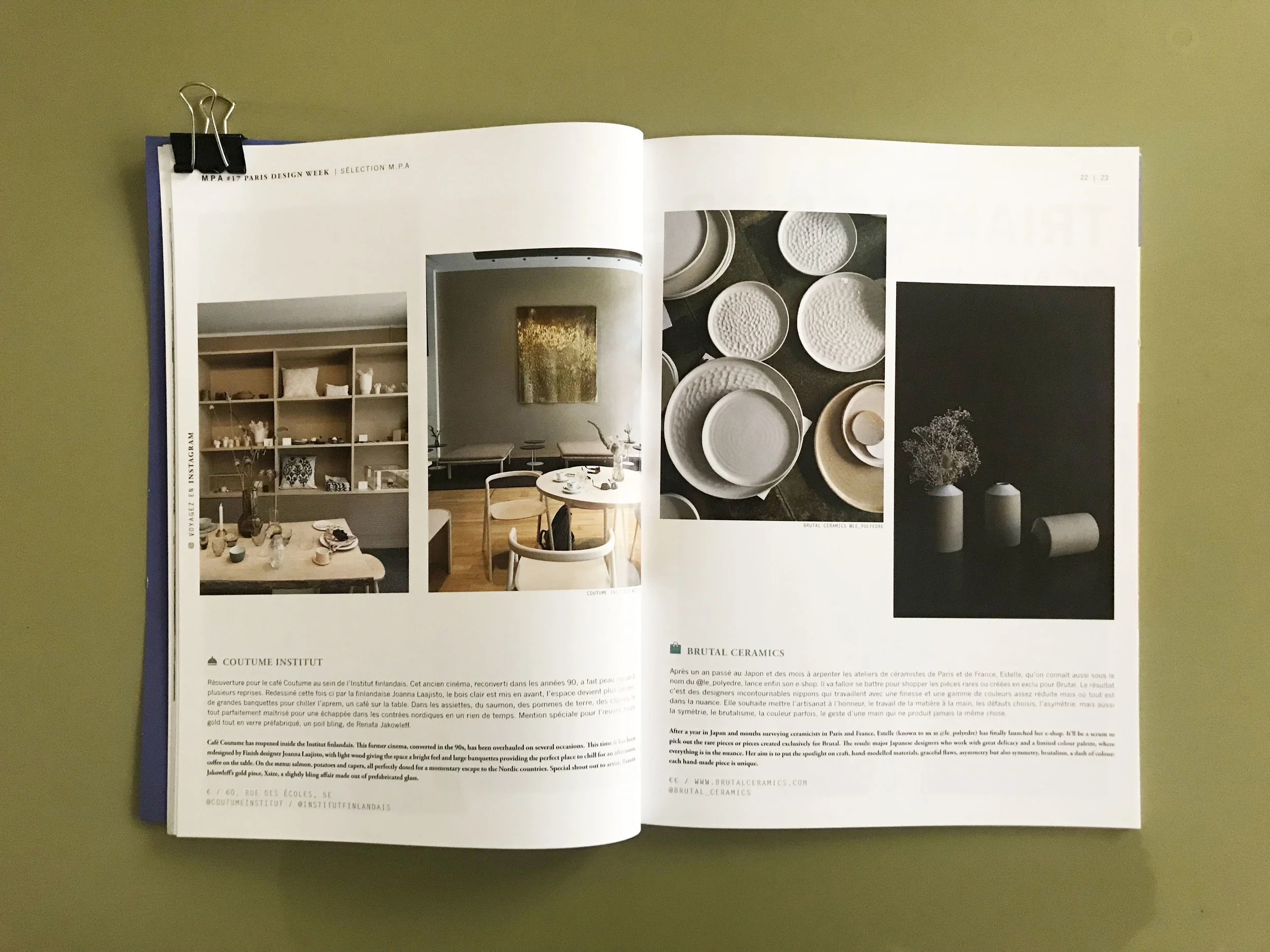 Press - Moure Studio in Merci Pour l'Adresse