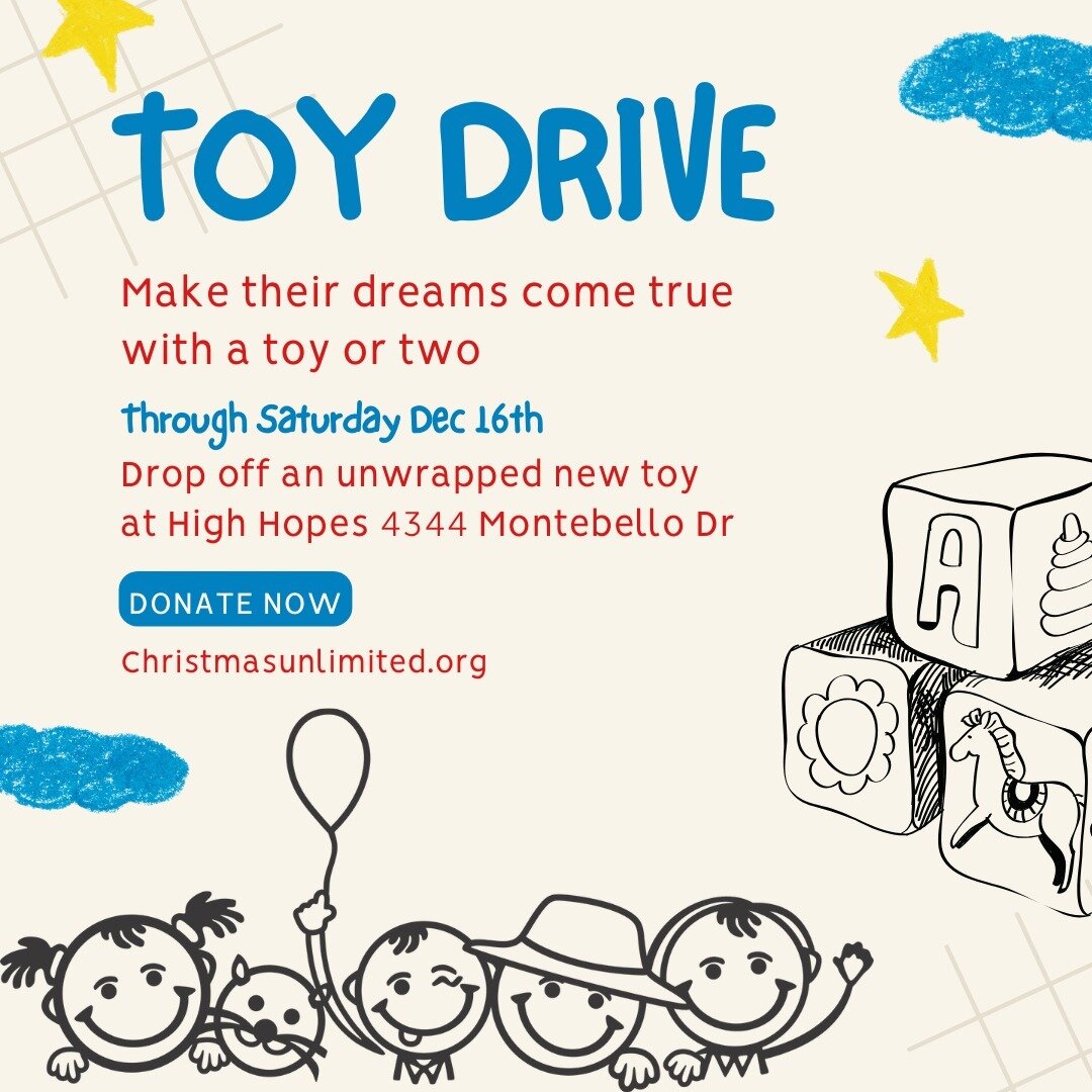 #christmasunlimited #christmas #highhopes #highhopescos #toydrive #toys #charity