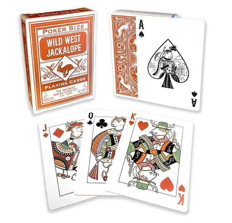 Wild West Jackalope Playing Cards - 52 Card Deck, Poker Size, Linen Finish