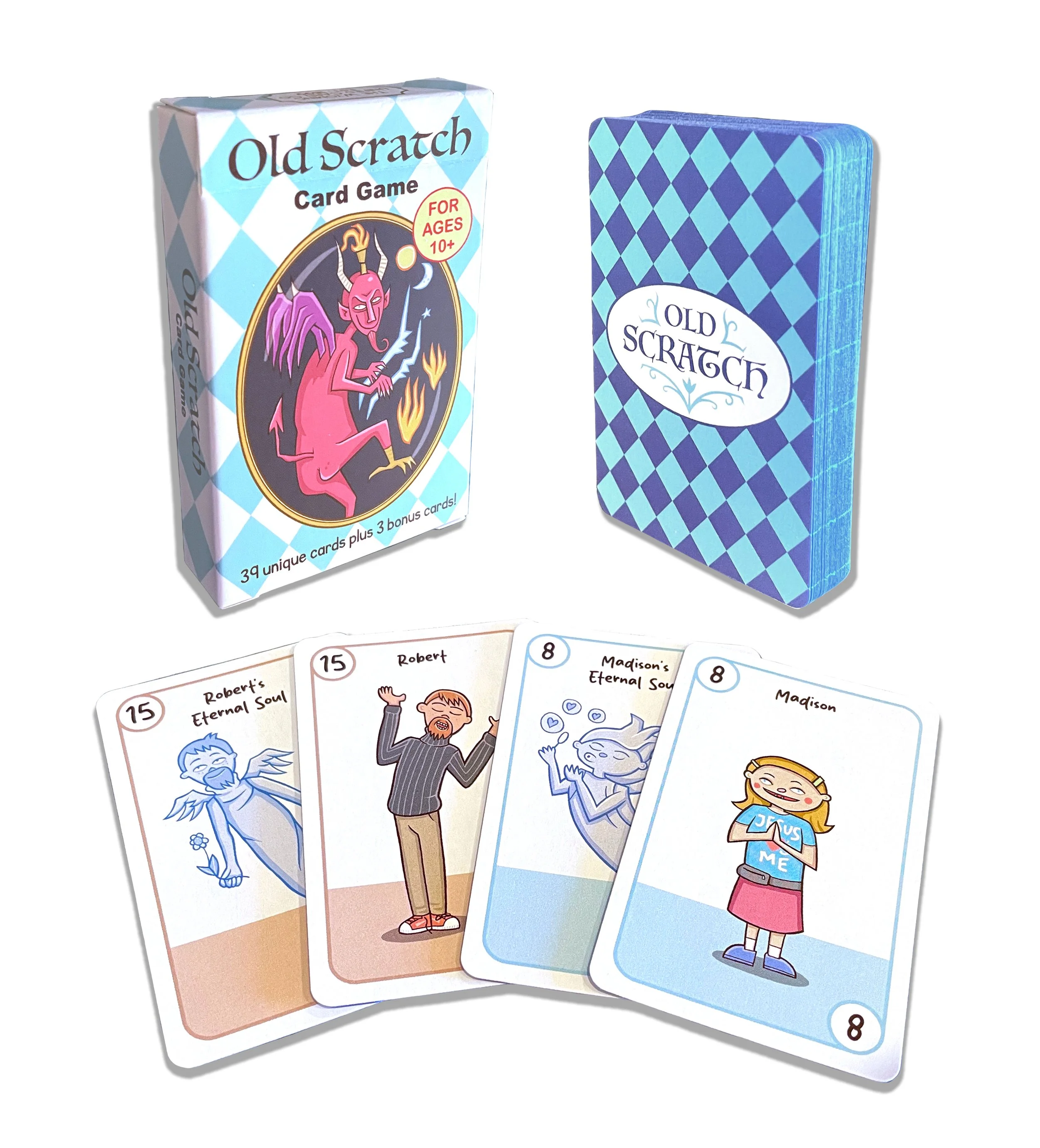 Old Scratch Card Game, Old Maid-style Christian-themed Card Game
