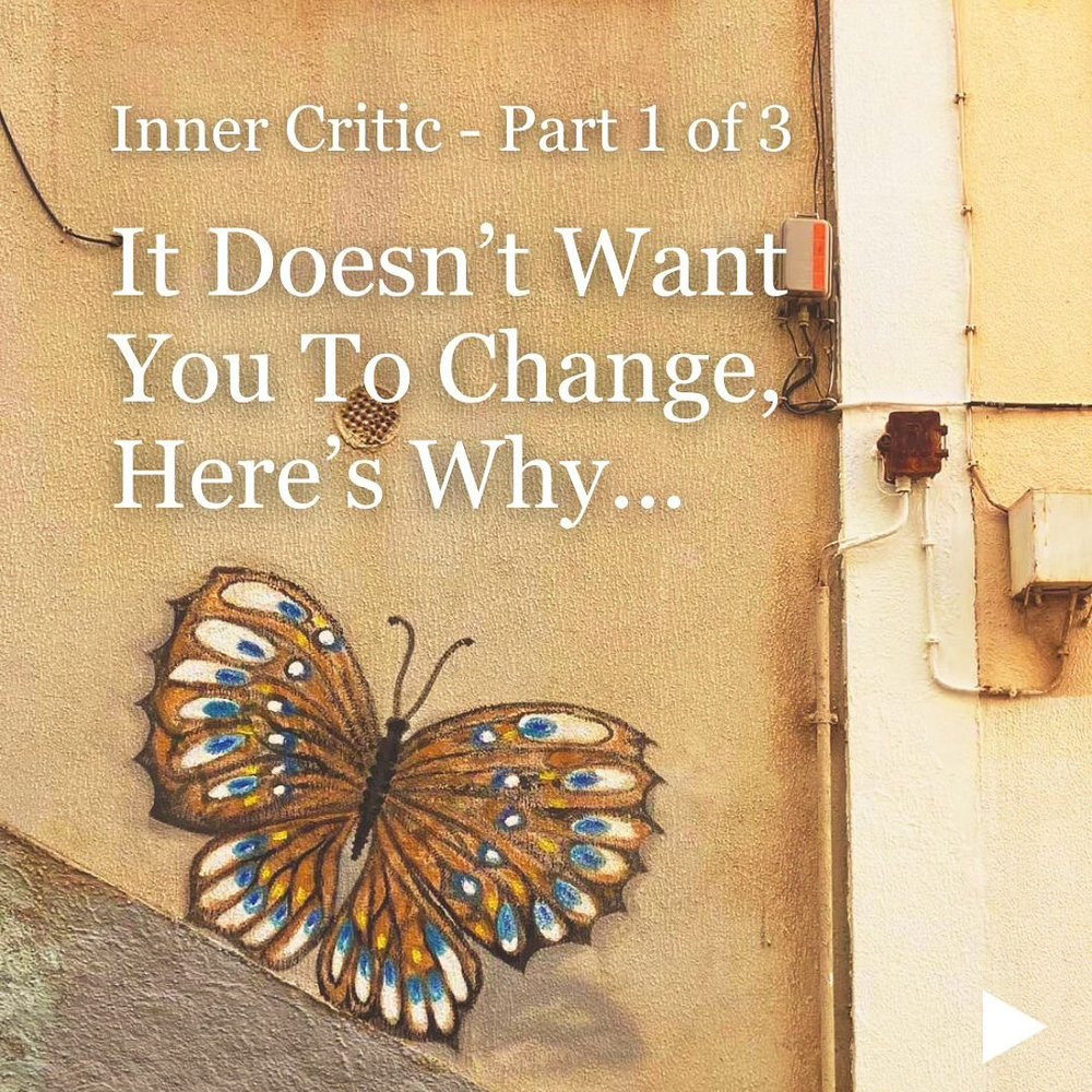 Here&rsquo;s some of my favorite Inner Critic info, part 1 of a 3 part series 🦋✨

The primary function of the Inner Critic (which if you&rsquo;ve ever been stuck in its grip you know it takes quite seriously!) is this:

To keep you from changing.

T