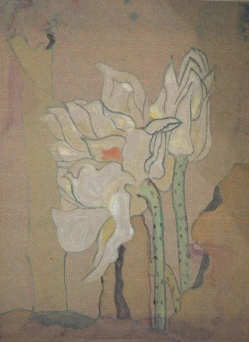 Lotus Blossom , 2001 monotype on handmade paper 30 x 22.5 inches Unframed