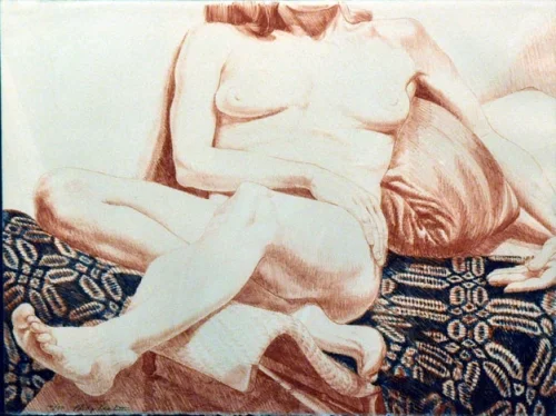 Girl on Mexican Blanket, 1971-1972 Lithograph Edition of 20/50 22" x 27 " 