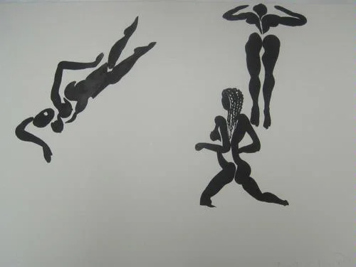 Dancers, 1986 ink on paper 22 x 29 " 