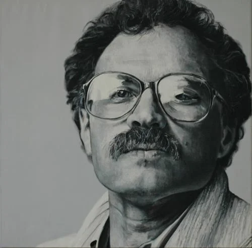 Portrait of the Artist, 1979 oil on canvas 33 x 33 " 
