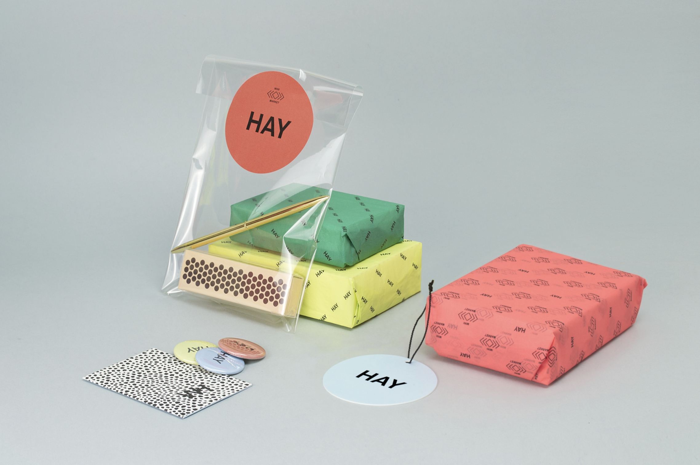 HAY MINI MARKET : Logotype and graphic identity Credit : CLARA VON ZWEIGBERGK website 