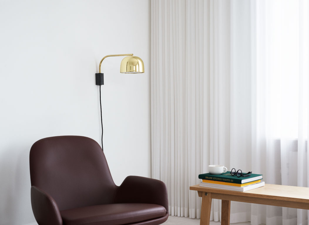  New collection - Grant Wall Lamp, Era Lounge Chair Low Swivel by NORMANN COLLECTION    