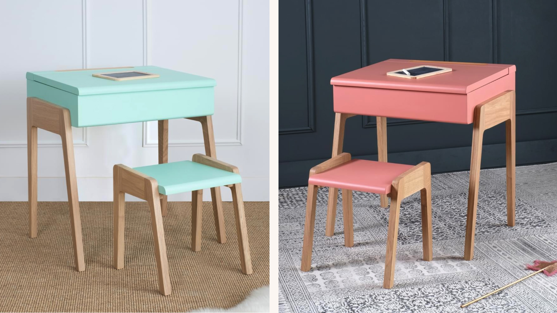 Pastel desk and stool by Jungle by Jungle .