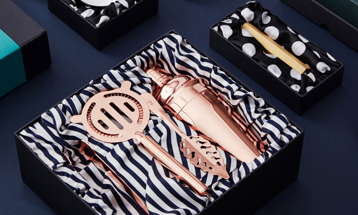  Classy rose gold cocktail set by  Not-Another-Bill . 