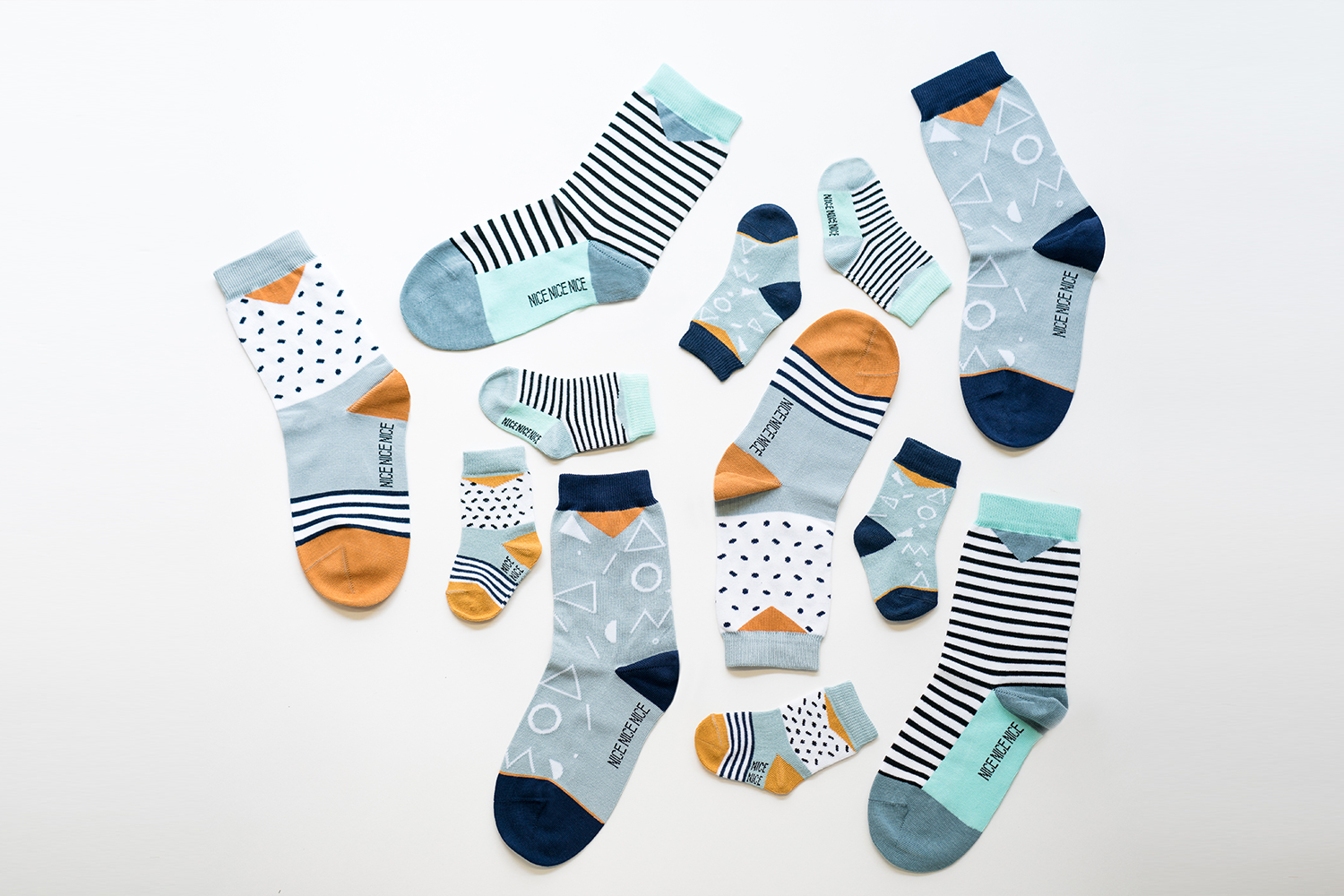  The fun, colorful and patterned socks by  NiceNiceNice . 
