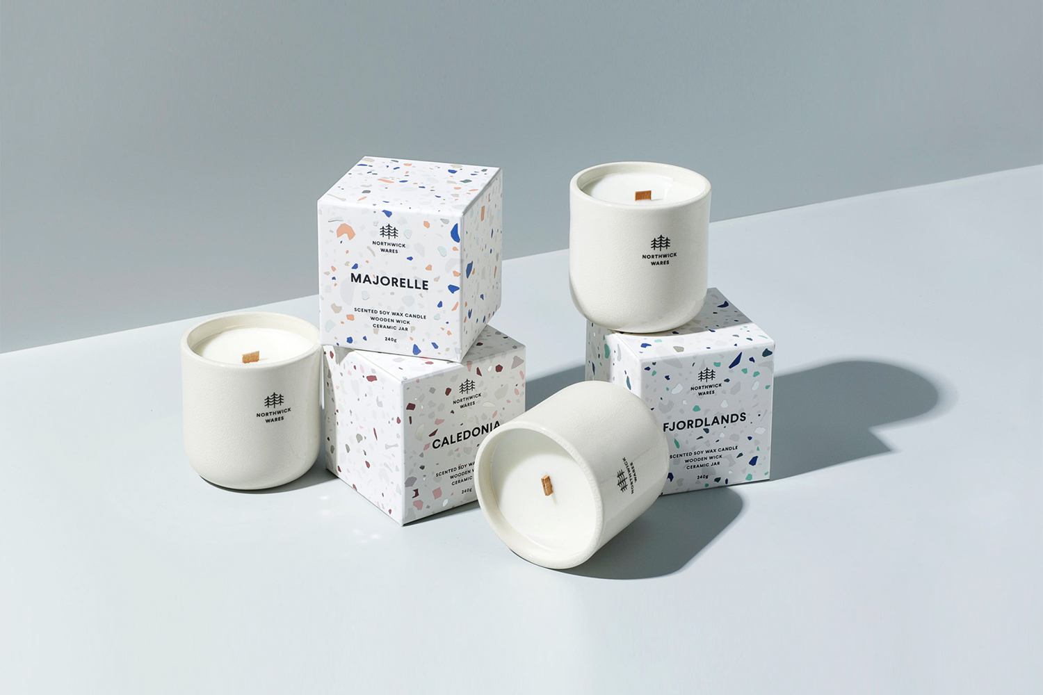 Biodegradable scented candles by Northwick Wares .