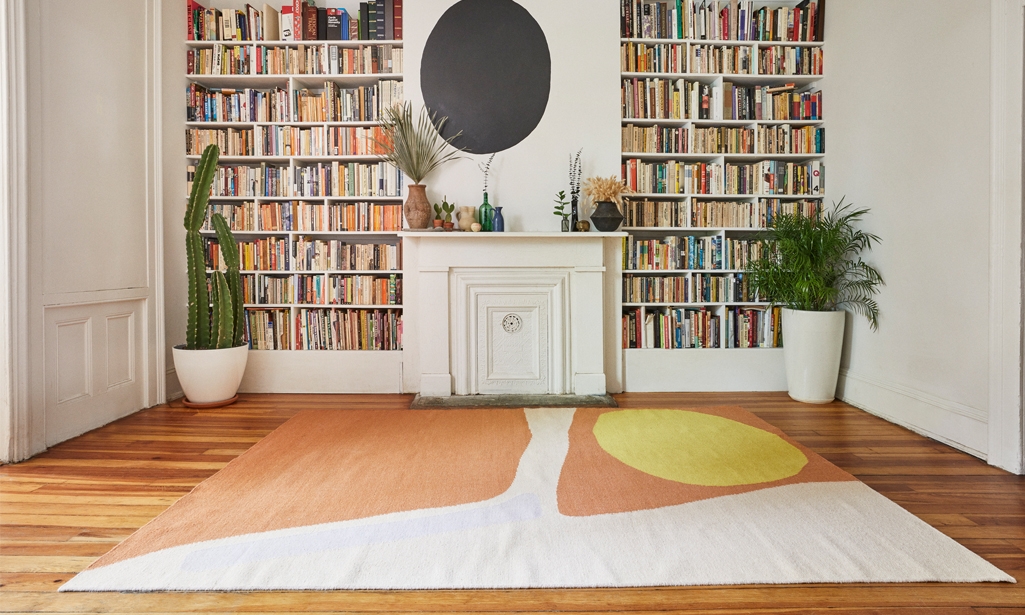The contemporary-looking Desert Companion rug, by Cold Picnic .