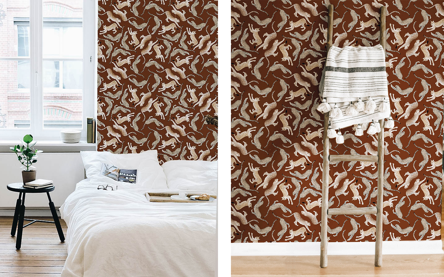  For walls with personality! Félin 02 wallpaper by  Maison Baluchon . 
