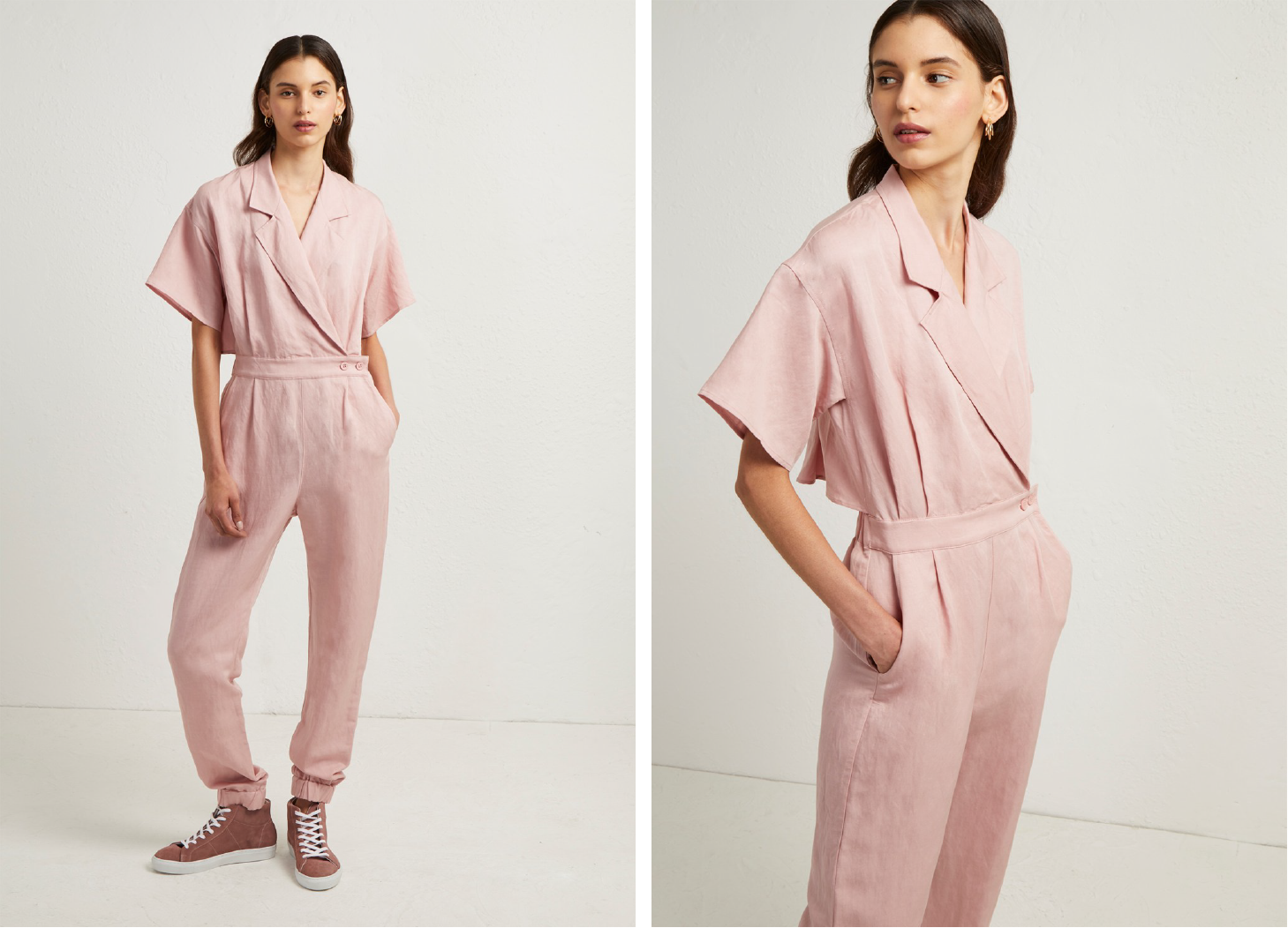 Caspia Linen Wrap Jumpsuit - Official picture