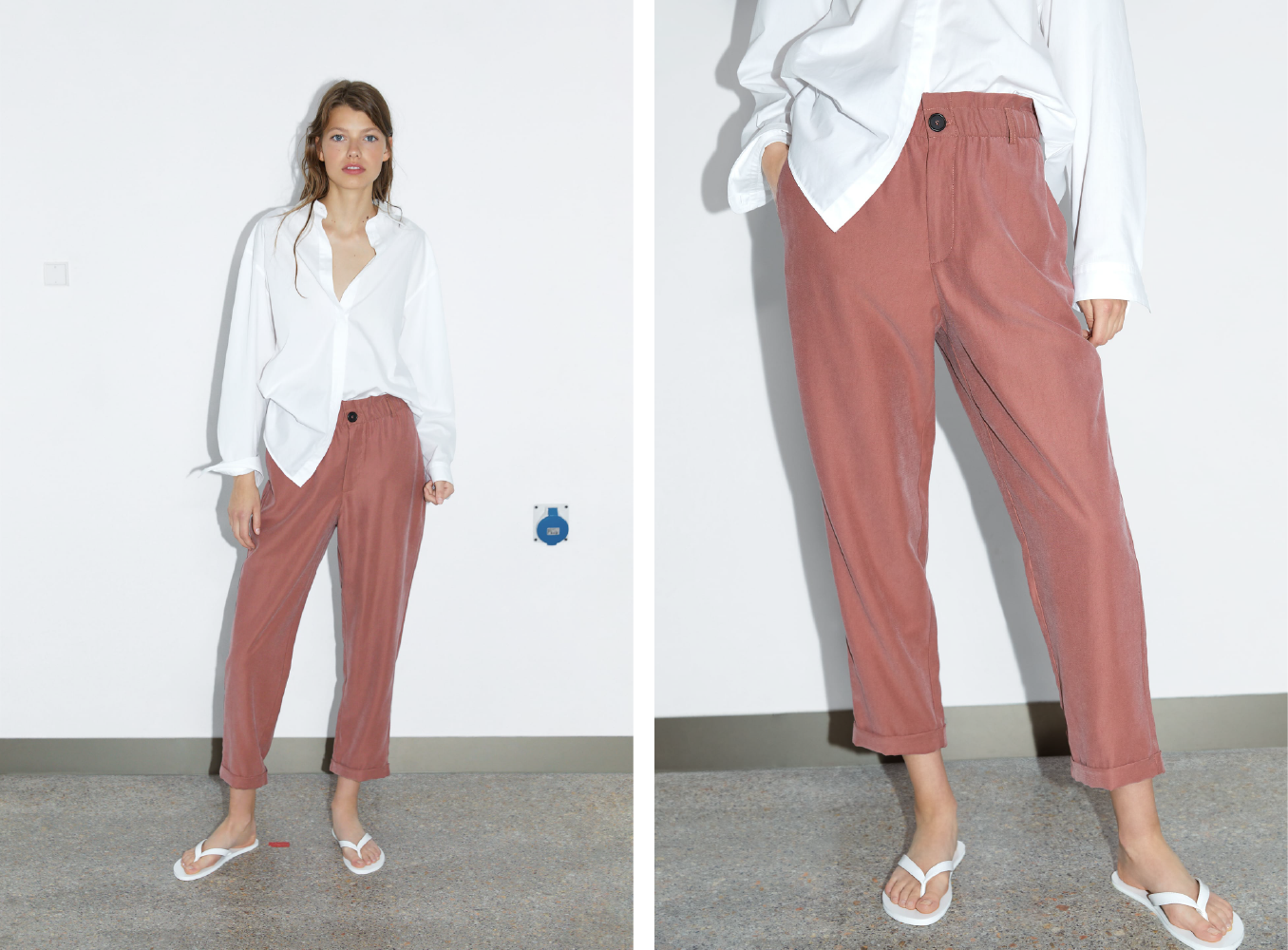 flowing trousers zara