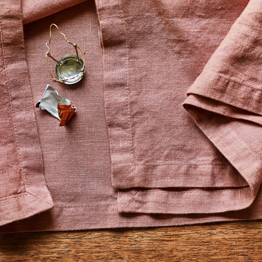   Plaster Pink Linen Napkins  by Rowen and Wren 