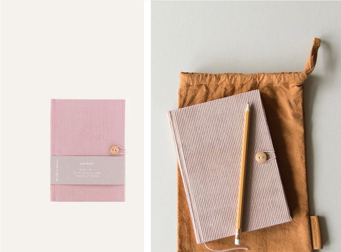  Notebook S Corduroy by  Monk &amp; Anna  