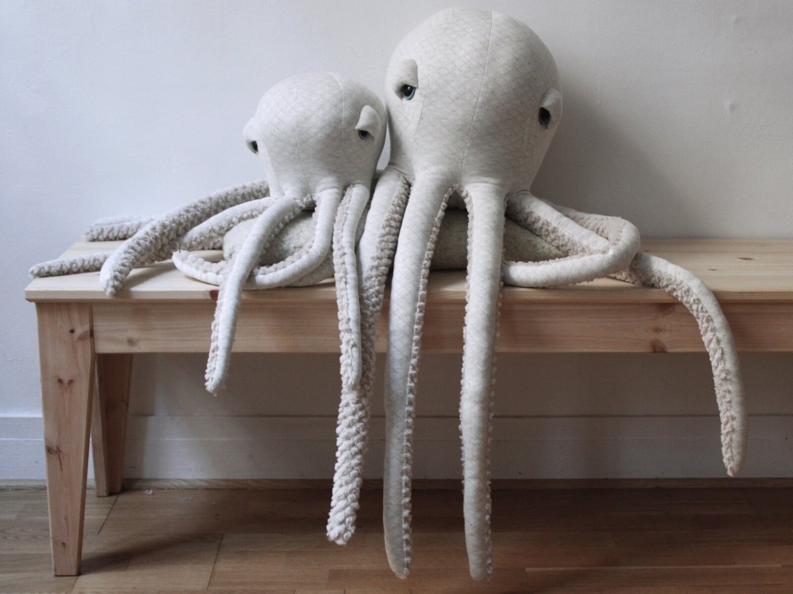   Big Albino Octopus  - Big Stuffed 