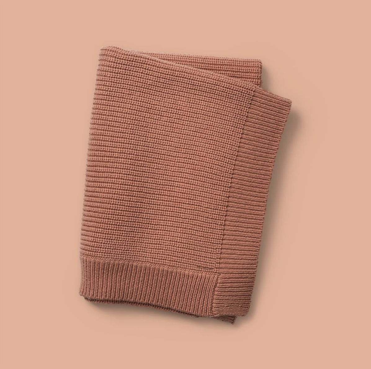   Wool Knitted Blanket faded rose  - Elodie Details 