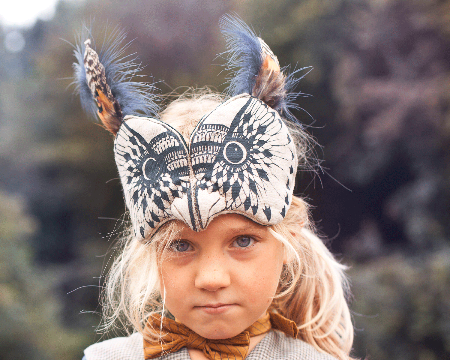   The Blue Totem Owl Headdress  - Animalesque 