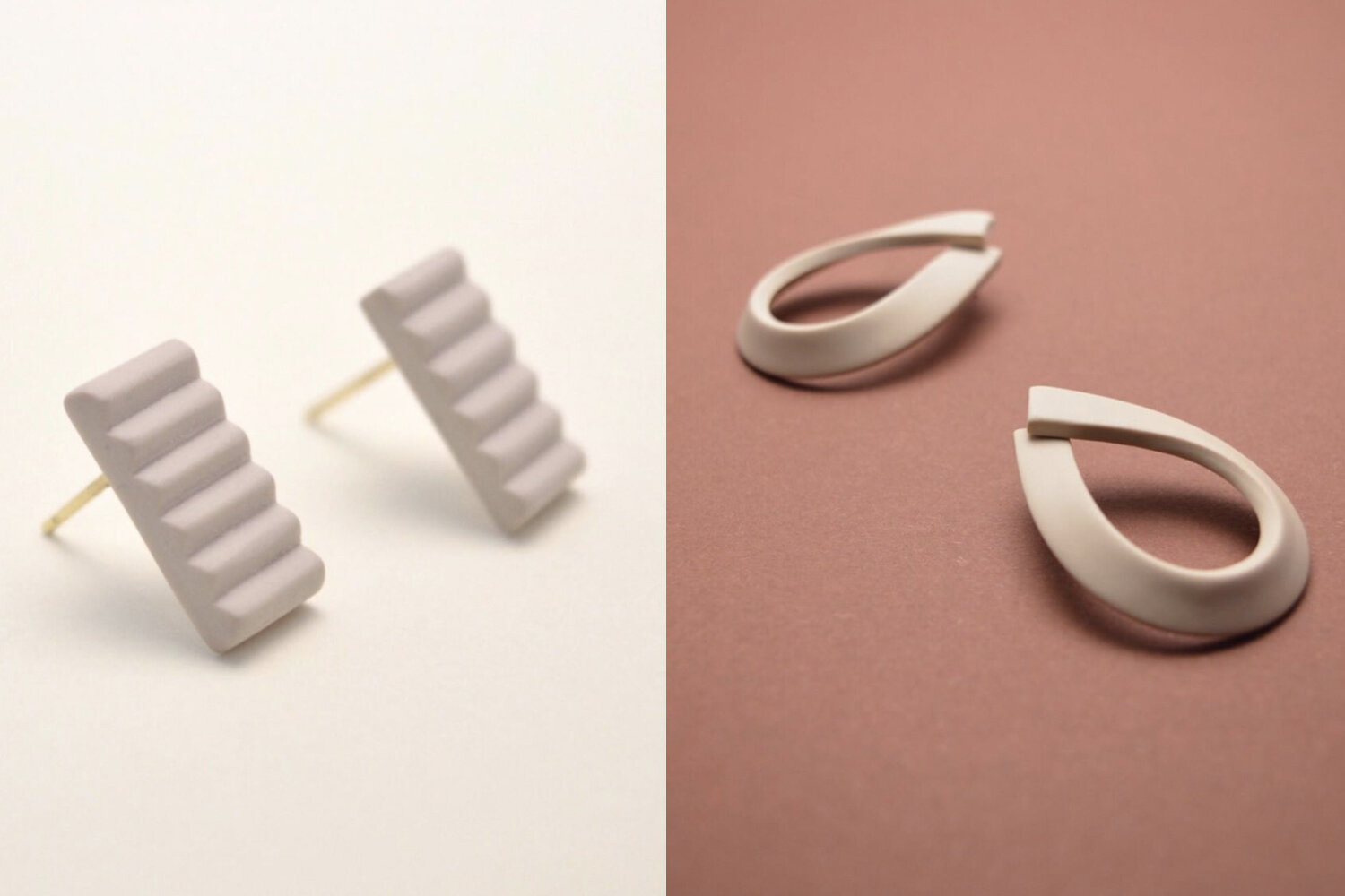  Traço and Gota earrings by Atelier Piino 