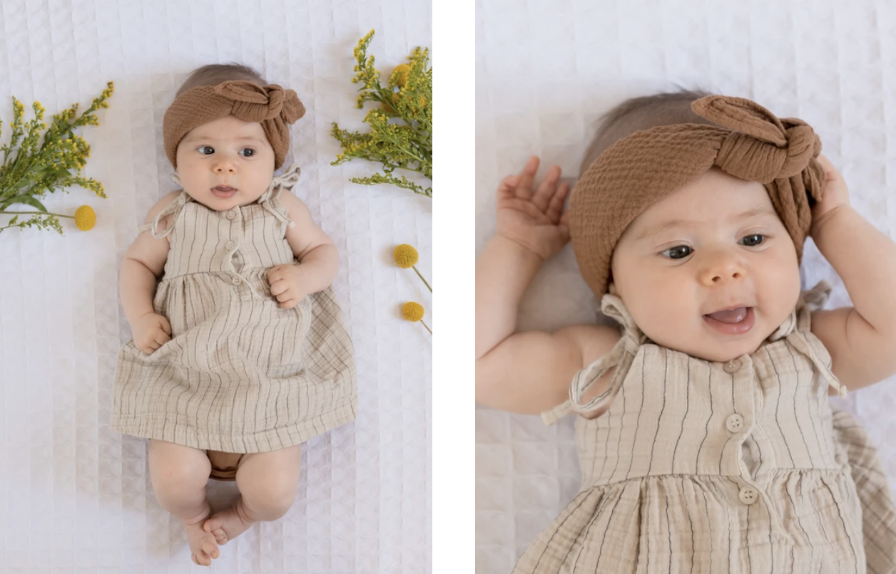   Greta baby dress  and  Cartago scarf and headband  - My Little Cozmo 