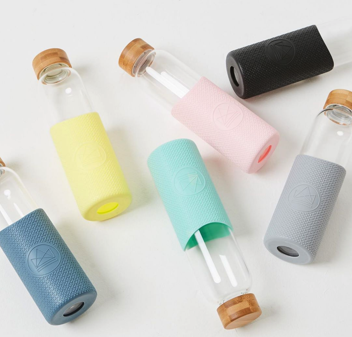   Reusable glass water bottles  - Neon Kactus 