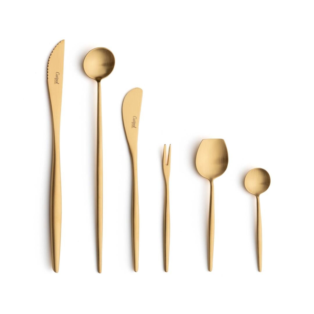   Moon Matte Gold Cutlery  by Cutipol. 