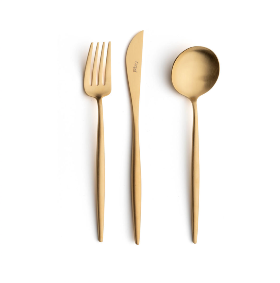   Moon Matte Gold Cutlery  by Cutipol. 