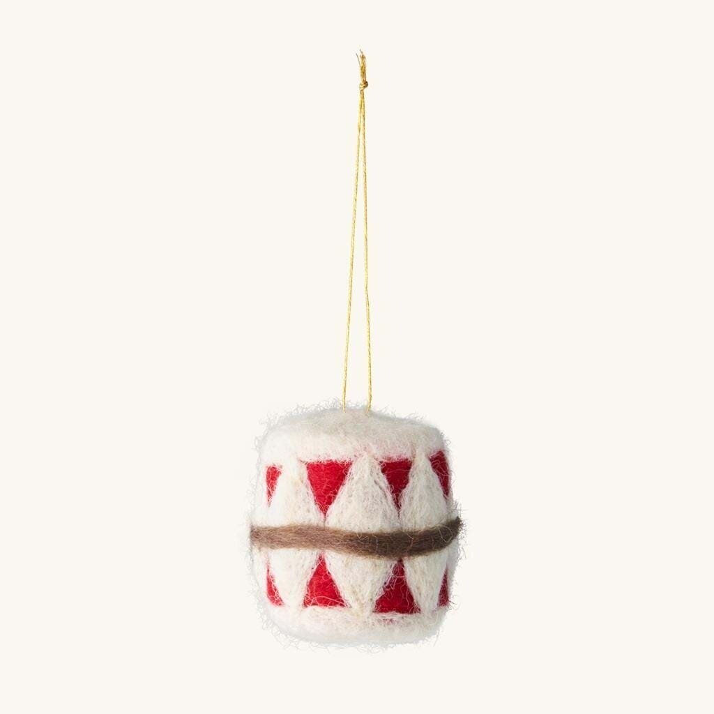   Ornament with a drum  by  Søstrene Grene.   