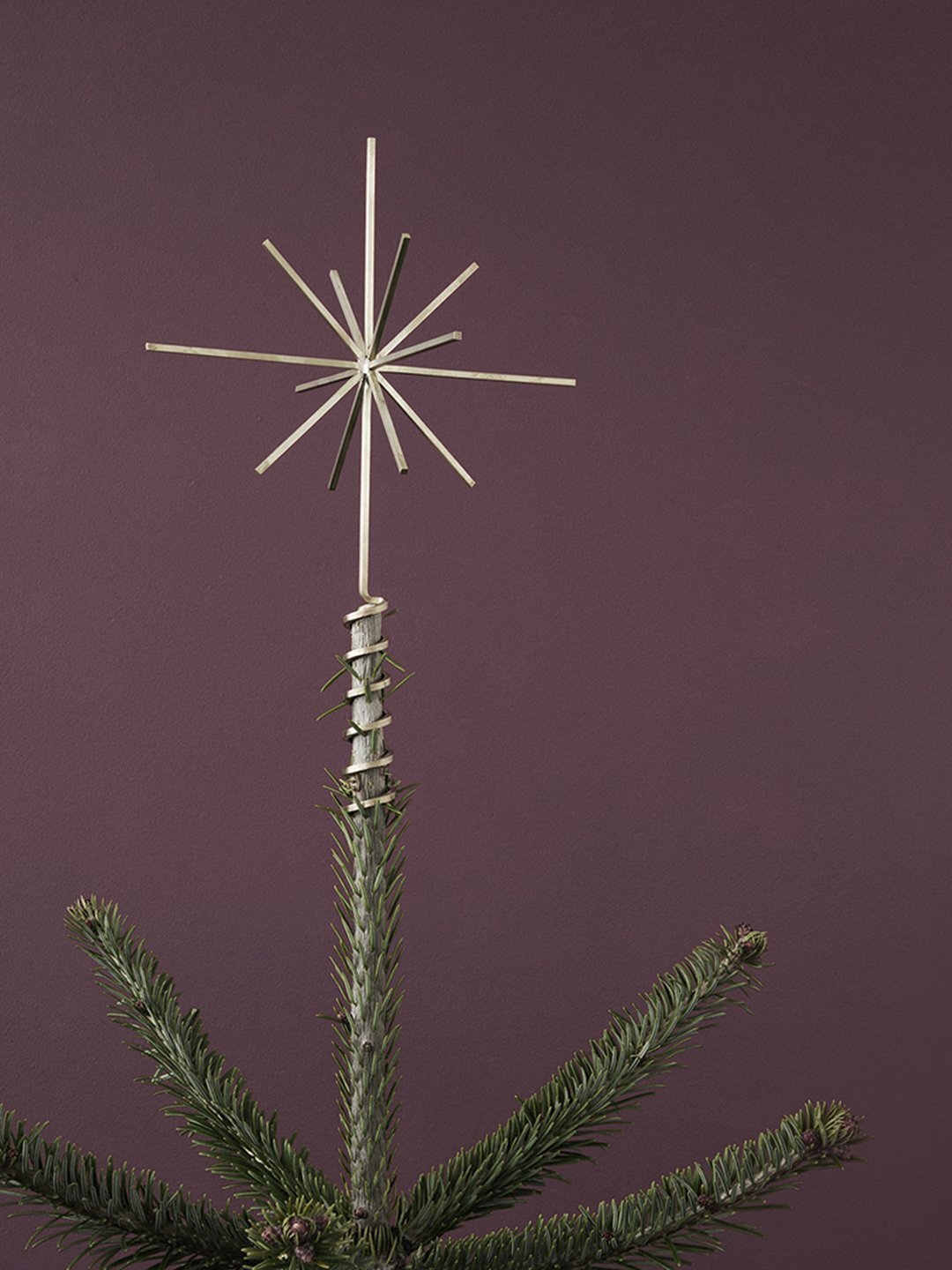   Brass Christmas Tree Top Star  by  Ferm Living.     