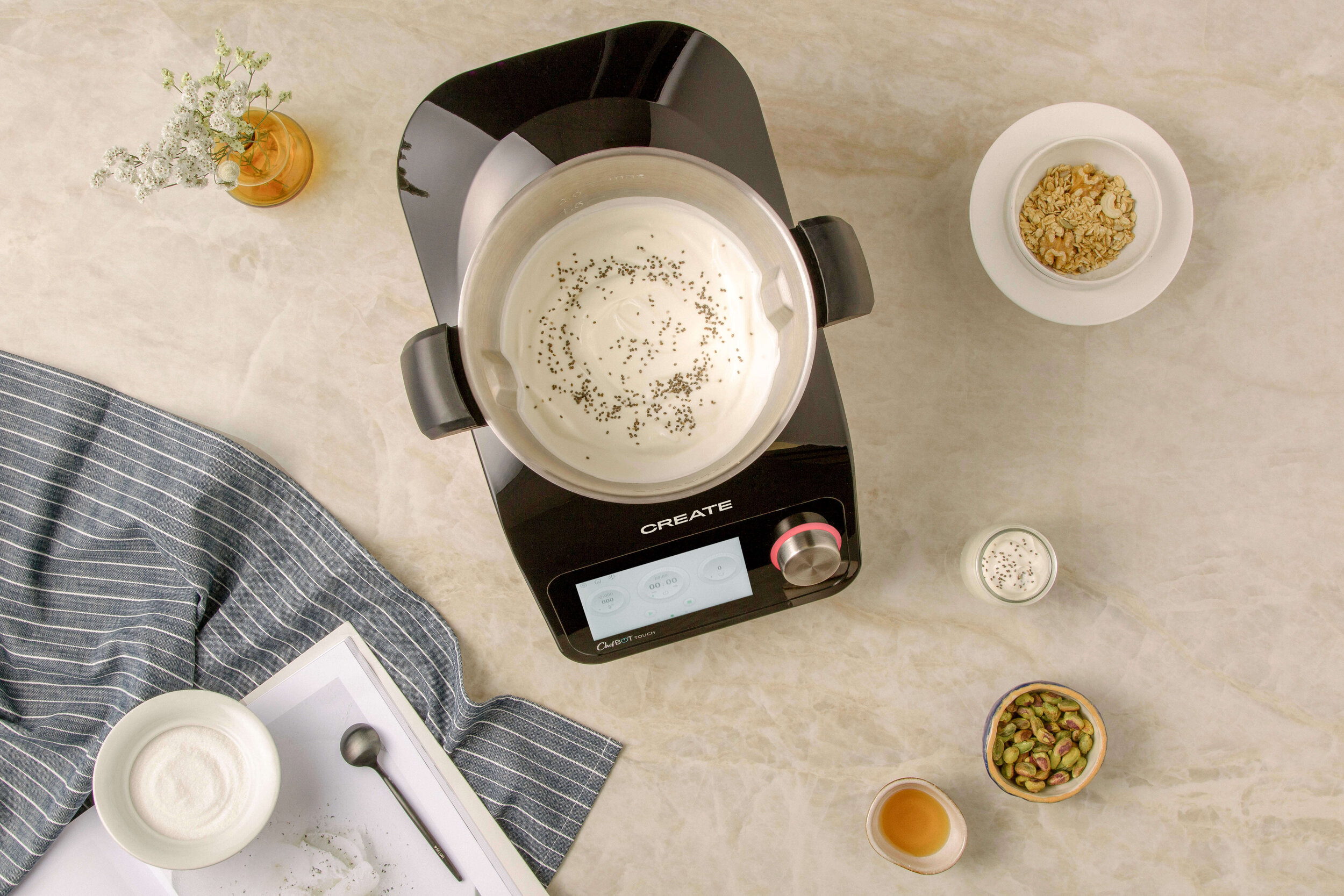 CHEFBOT TOUCH - Smart Kitchen Robot with Steam Basket