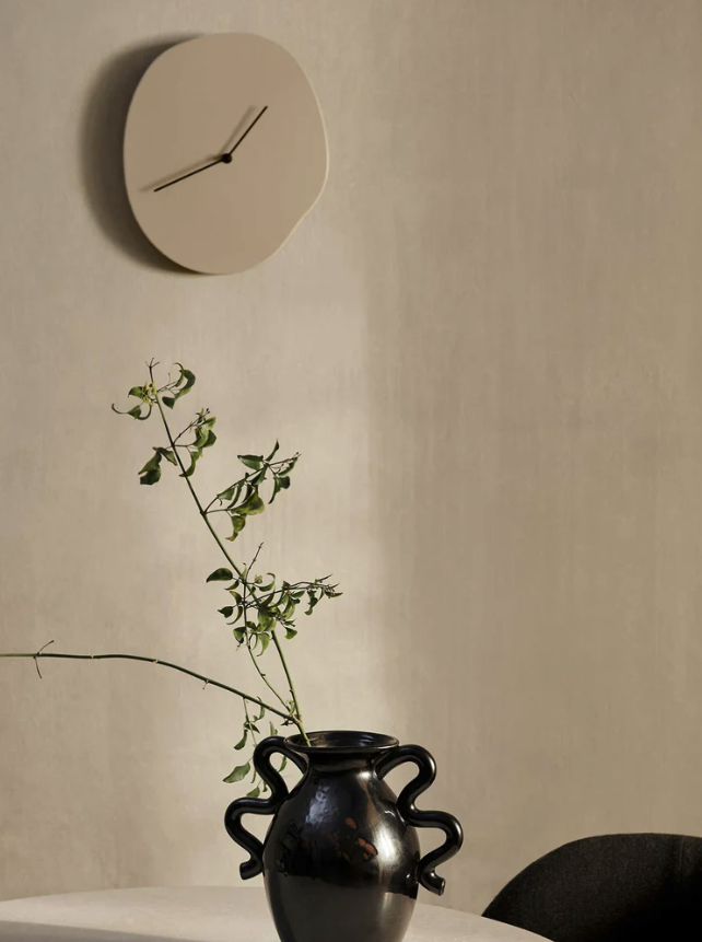 Ferm Living Melt Wall Clock – Sculptural Blue Timepiece