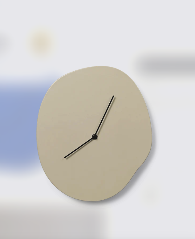 Ferm Living Melt Wall Clock – Sculptural Blue Timepiece